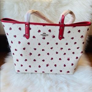 New Coach Reversible Ladybug City Tote